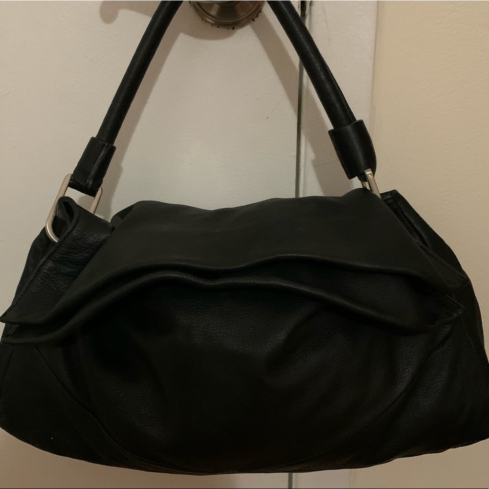 Kenneth Cole NY Leather Fold-over Bag
